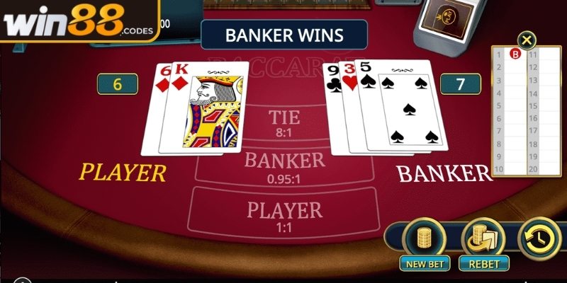 Baccarat Win88 – Hướng Dẫn Chơi Và Chiến Lược Thắng Lớn 3 Lựa chọn ván cược hợp lý