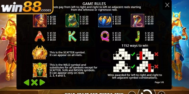 Duel Of Night & Day Win88 – Trải Nghiệm Slot Video Ấn Tượng 2 Biểu tượng và tính năng thưởng