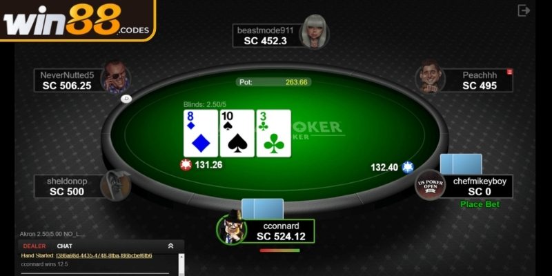 Poker Win88 - Trải Nghiệm Game Chiến Thuật Và Kỹ Năng 3 Vòng River hạ màn quyết định